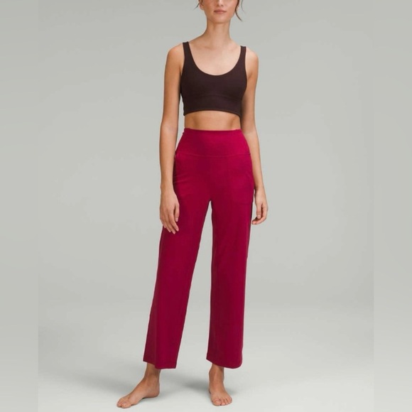 Lululemon Align High-Rise Wide Leg Pant 31” Pomegranate Red Sz 2 Yoga Pants - Picture 3 of 8